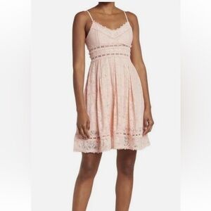 NWT NSR‎ Womens Provance Mini Dress, Blush Coral, Size Large